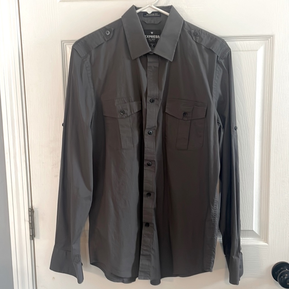 Grey Express Modern Fit long sleeve